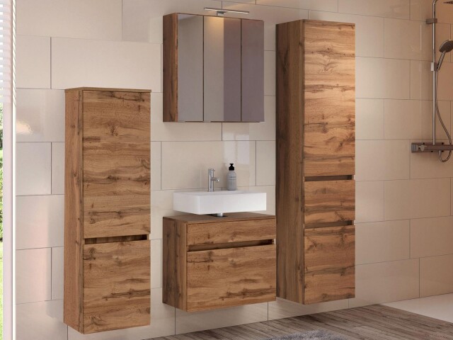 Badezimmer-Set >Baabe< in Wotan-Eiche - 170x47cm (BxT)