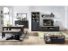 Vitrine >Jasmin< in Graphit aus Metall - 93x204x42cm (BxHxT)