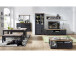 Vitrine >Jasmin< in Graphit aus Metall - 93x204x42cm (BxHxT)