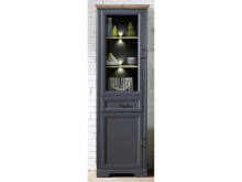 Vitrine >Jasmin< in Graphit aus Metall -...