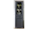 Vitrine >Jasmin< in Graphit aus Metall - 66x204x42cm (BxHxT)