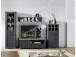 Highboard >Jasmin< in Graphit aus Metall - 66x136x42cm (BxHxT)