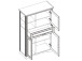 Highboard >Jasmin< in Graphit aus Metall - 93x150x42cm (BxHxT)
