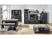 Highboard >Jasmin< in Graphit aus Metall - 93x150x42cm (BxHxT)