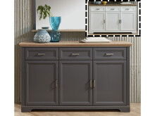 Sideboard >Jillana I< in Antik aus Metall -...