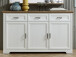 Sideboard >Jasmin< in Pinie-Hell aus Metall - 166x102x48cm (BxHxT)