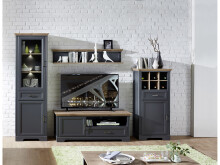 TV-Board >Jasmin< in Graphit - 143x54x51cm (BxHxT)