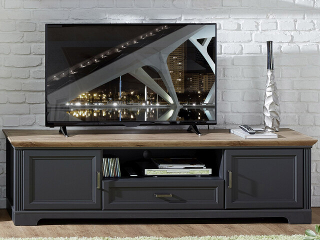 TV-Board >Jasmin< in Graphit - 193x54x51cm (BxHxT)