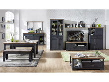 Wandboard >Jasmin< in Graphit - 142x29x20cm (BxHxT)