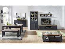 Wandboard >Jasmin< in Graphit - 142x29x20cm (BxHxT)