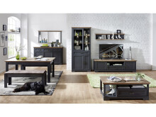 Wandboard >Jasmin< in Graphit - 142x29x20cm (BxHxT)