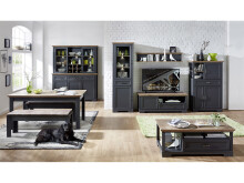 Wandboard >Jasmin< in Graphit - 142x29x20cm (BxHxT)