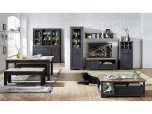 Wandboard >Jasmin< in Graphit - 142x29x20cm (BxHxT)