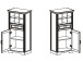 Wohnwand >Jasmin< in Pinie-Hell aus Metall - 299x204x51cm (BxHxT)