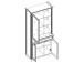 Wohnwand >Jasmin< in Graphit aus Metall - 299x204x51cm (BxHxT)