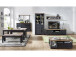 Wohnwand >Jasmin< in Graphit aus Metall - 299x204x51cm (BxHxT)