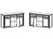 Buffet >Jasmin< in Pinie-Hell aus Metall - 166x205x48cm (BxHxT)