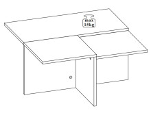 Couchtisch >Laird< in Weiß - 73x37,5x73cm (BxHxT)