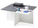 Couchtisch >Laird< in Weiß - 73x37,5x73cm (BxHxT)