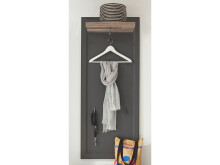 Garderobenpaneel >Tomlin< in grau - 61x143x30cm...