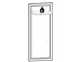 Garderobenpaneel >Tomlin< in grau - 61x143x30cm (BxHxT)