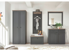 Schuhschrank >Tomlin< in grau - 98x91x38cm (BxHxT)