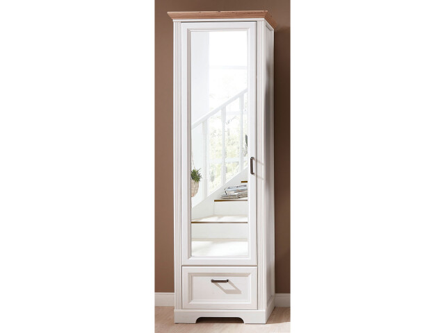 Garderobenschrank >Jasmin< in Pinie-Hell - 65x204x41cm (BxHxT)