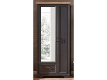 Garderobenschrank >Jasmin< in Graphit - 93x204x41cm...