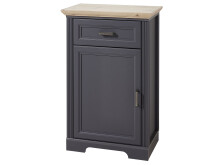 Schuhschrank >Jasmin< in Graphit - 65x102x41cm (BxHxT)