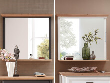 Wandspiegel >Jasmin< in Artisan Eiche - 93x83x15cm...