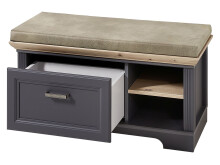 Sitzbank >Jasmin< in Graphit - 93x49x41cm (BxHxT)