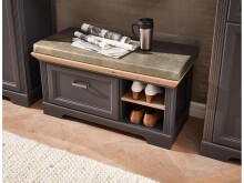 Sitzbank >Jasmin< in Graphit - 93x49x41cm (BxHxT)