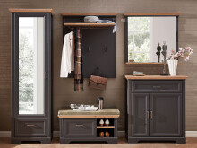 Garderoben-Set >Jasmin< in Graphit - 280x204x41cm...