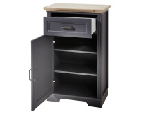 Garderoben-Set >Jasmin< in Graphit aus Metall - 281x204x41cm (BxHxT)