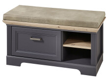 Garderoben-Set >Jasmin< in Graphit aus Metall - 281x204x41cm (BxHxT)