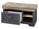 Garderoben-Set >Jasmin< in Graphit aus Metall - 281x204x41cm (BxHxT)