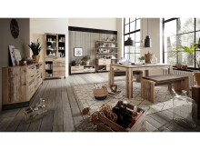 Regal >Roger< in Used Style Mix Nachbildung aus Metall - 138x192x35cm (BxHxT)