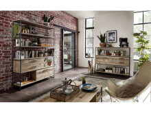 Regal >Roger< in Used Style Mix Nachbildung aus Metall - 138x192x35cm (BxHxT)