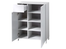 Schuhschrank >Redditch< in Lichtgrau aus Kunststoff - 80x104x39cm (BxHxT)