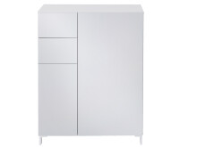 Schuhschrank >Redditch< in Lichtgrau aus Kunststoff - 80x104x39cm (BxHxT)