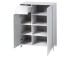 Schuhschrank >Redditch< in Lichtgrau aus Kunststoff - 80x104x39cm (BxHxT)