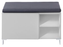 Sitzbank >Redditch< in Lichtgrau aus Kunststoff - 80x48x39cm (BxHxT)
