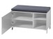 Sitzbank >Redditch< in Lichtgrau aus Kunststoff - 80x48x39cm (BxHxT)