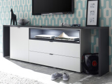Sideboard >Shayla III< in Weiß matt Lack -...