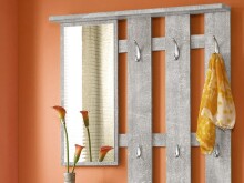 Garderoben-Set >Selene< in Beton - 100x190x25cm (BxHxT)