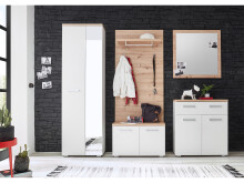 Garderobenschrank >Greifswald< in Weiß - 60x198x38cm (BxHxT)