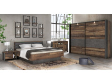 Nachtkonsole >Celon< in Old Wood Vintage - 62x41,5x41,6cm (BxHxT)