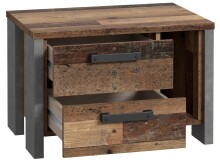 Nachtkonsole >Celon< in Old Wood Vintage - 62x41,5x41,6cm (BxHxT)