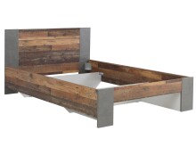 Bett >Celon< in Old Wood Vintage - 145,1x90,5x204,9cm (BxHxT)