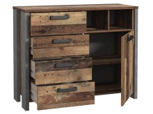 Kommode >Celon< in Old Wood Vintage - 106,7x86,3x41,6cm (BxHxT)